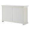 49" White Buffet Server With Sliding Doors