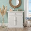 35" White Two Door Accent Cabinet
