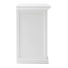 35" White Accent Cabinet With Two Drawers and Baskets