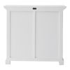 35" White Accent Cabinet With Two Drawers and Baskets