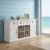 Modern Farmhouse White Buffet With Baskets