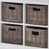 Modern Farmhouse White Buffet With Baskets