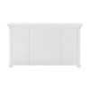 White Accent Cabinet With Glass Doors