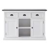 Modern Farmhouse Black And White Large Accent Cabinet