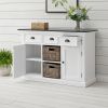 Modern Farmhouse Black And White Large Accent Cabinet