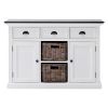 Modern Farmhouse Black And White Large Accent Cabinet
