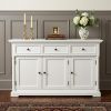 Modern Farm White Three Door Buffet Server