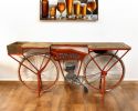 Orange Flying Merkel Motorcycle Bar Cart