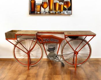 Orange Flying Merkel Motorcycle Bar Cart