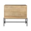 Rustic Honey Brown Two Door Shadowbox Cabinet