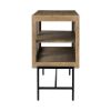 Rustic Honey Brown Two Door Shadowbox Cabinet