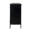 Slender Sleek Black Two Door Glass Cabinet