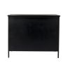 Slender Sleek Black Two Door Glass Cabinet