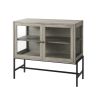 Rustic Dark Gray Two Door Shadowbox Cabinet