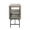 Rustic Dark Gray Two Door Shadowbox Cabinet