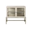 Rustic White Two Door Shadowbox Cabinet