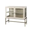 Rustic White Two Door Shadowbox Cabinet