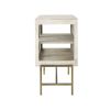 Rustic White Two Door Shadowbox Cabinet