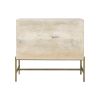 Rustic White Two Door Shadowbox Cabinet