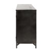 Rustic Black Metal Cabinet With Glass Doors