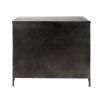 Rustic Black Metal Cabinet With Glass Doors