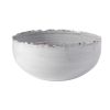 Artisan Gray White Ceramic Centerpiece Bowl