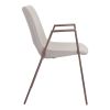 Set of Two Ivory Retro Modern Funk Dining Chairs