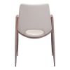 Set of Two Ivory Retro Modern Funk Dining Chairs