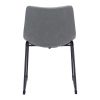Set Of 2 Black Solid Back Dining Chairs