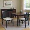 Set Of Two Black Upholstered Fabric Cross Back Side Chairs