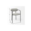 Set Of Two Gray And Black Upholstered Fabric Arm Chairs