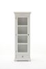 Traditional White and Glass Door Storage Cabinet