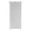 35" White Solid Wood Frame Standard Accent Cabinet With Six Shelves