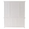 71" White Dining Hutch With Twelve Shelves And Three Drawers