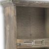Rustic Nine Slot Wooden Open Wall Cabinet