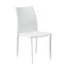 Set of Two Premium All White Stacking Dining Chairs