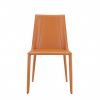 Sleek All Terra Cotta Faux Leather Dining or Side Chair