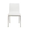 Set of Two Minimalist White Faux Faux Leather Chairs