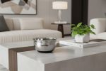 Sleek Stainless Steel Popcorn Serving Bowl