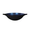 Sleek Blue and Black Lacquer Centerpiece Eye Bowl