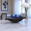 Sleek Blue and Black Lacquer Centerpiece Eye Bowl