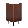 Cosmo Brown and Black Corner Bar Cabinet