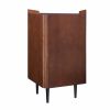 Cosmo Brown and Black Corner Bar Cabinet