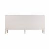 Antiqued White Geometric Lines Low Accent Cabinet Buffet