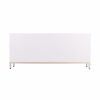 White and Gold Moroccan Dynasty Three Door Accent Cabinet