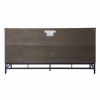 Contemporary Grid Lines Three Door Accent Cabinet