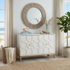 White and Gold Moroccan Dynasty Two Door Accent Cabinet