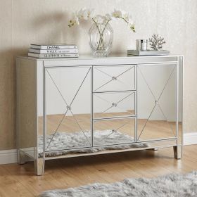 Glamorous Mirrored Bling Multi Storage Accent Cabinet