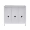 Glamorous Mirrored Bling Three Door Accent Cabinet