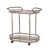 Champagne Iron And Mirrored Glass Bar Cart